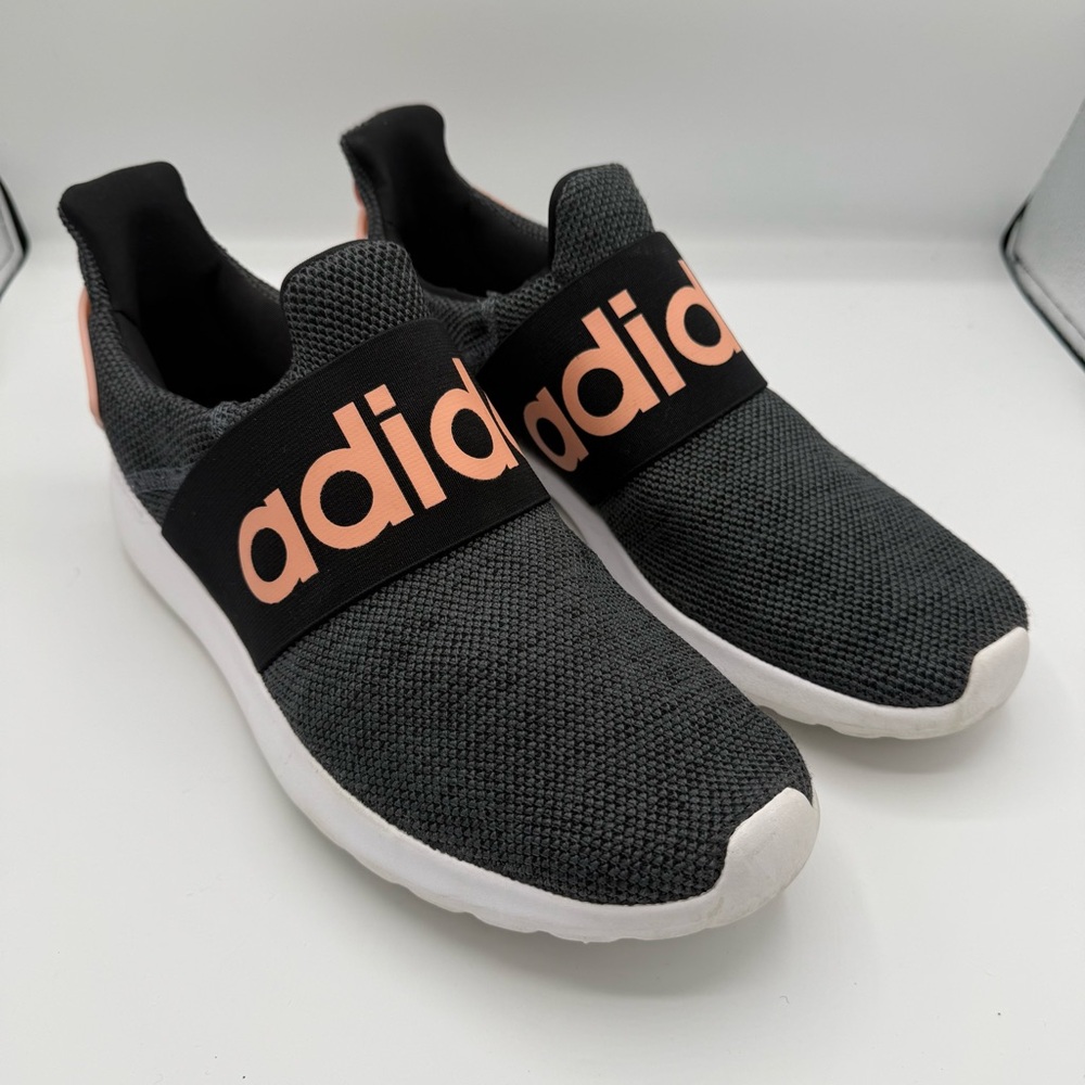 adidas Women's Black and Pink Slip-On Shoes